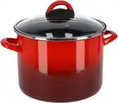 Bol.com Magefesa Soeppan 5,8 Liter 24 Cm Staal/glas Rood 2-delig aanbieding
