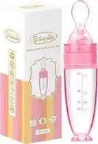 Bol.com Knijpfles met lepel – Drinkfles - Baby / Kinderbestek - Kraamcadeau – Babyshower – Roze aanbieding