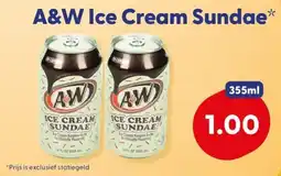 Die Grenze A&W Ice Cream Sundae aanbieding