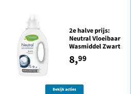 Plein.nl 2e halve prijs: Neutral Vloeibaar Wasmiddel Zwart aanbieding
