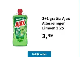 Plein.nl 2+1 gratis: Ajax Allesreiniger Limoen 1,25 aanbieding