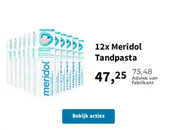 Plein.nl 12x Meridol Tandpasta aanbieding