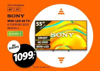 Expert Sony K-55XR59B (2025) BRAVIA 5 aanbieding
