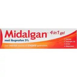 Etos Midalgan 4in1 Ibuprofen 5% Gel 100 GR aanbieding