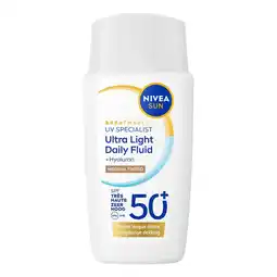 Etos NIVEA SUN UV Face Specialist Ultra Light Daily Fluid Medium Tinted SPF50+ 40 ML aanbieding
