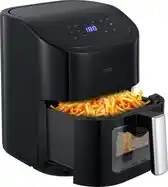 Bol.com MOA Airfryer XL - 8 voorgeprogrammeerde programma's - 1600W - 4,5L Inhoud - 50ºC tot 200ºC - Zwart aanbieding