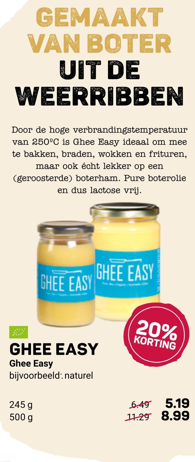 GHEE EASY Ghee Easy aanbieding bij Ekoplaza
