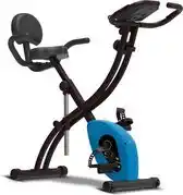 Bol.com SportTronic X6 Hometrainer - Inklapbare fitnessfiets - Blauw/Zwart aanbieding