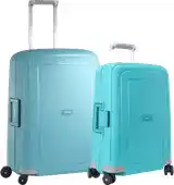 Coolblue Samsonite S'cure Spinner 55+69cm Aqua Blue Kofferset aanbieding