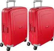 Coolblue Samsonite S'Cure Spinner 55cm Crimson Red Duo Kofferset aanbieding