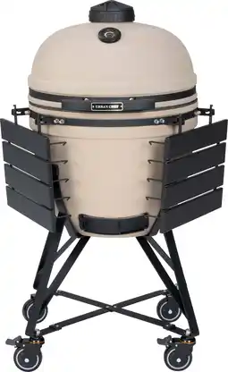 Intratuin Urban Chef kamado barbecue Large Deluxe taupe 128 x 80 x 120 cm aanbieding