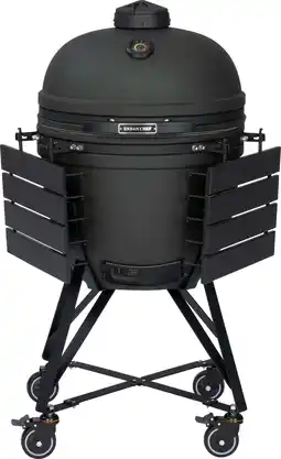 Intratuin Urban Chef kamado barbecue Large Deluxe mat zwart 128 x 80 x 120 cm aanbieding