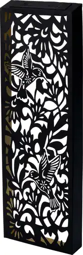 Intratuin Intratuin solar wandlamp Fleur zwart 15 x 5 x 60 cm aanbieding