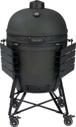 Intratuin Urban Chef kamado barbecue Extra Large Deluxe mat zwart 145 x 90 x 138 cm aanbieding
