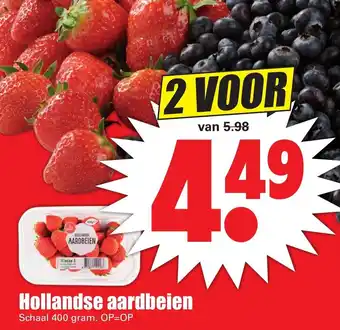 Dirk Hollandse Aardbeien 2*400g aanbieding