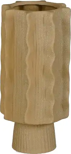 Intratuin Mica Decorations vaas Alves bruin D 13,5 H 30 cm aanbieding