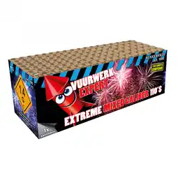 Vuurwerk Expert Extreme Mixed Caliber 108 shots aanbieding