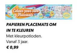 Dekamarkt Papieren placemats om in te kleuren aanbieding