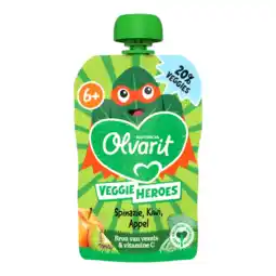 Albert Heijn Olvarit Veggie heroes spinach, kiwi, appel 6m+ aanbieding