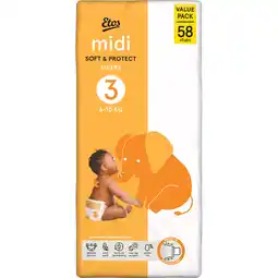 Albert Heijn Etos Midi soft & protect luiers maat 3 aanbieding