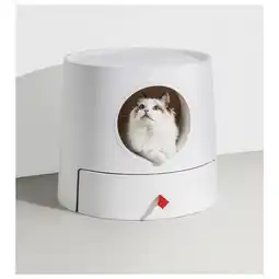 Pets Place Petlux Castle Kattenbak - Kattentoilet - Ø49x57 cm Wit Xl aanbieding