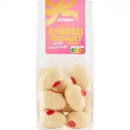 Jumbo Jumbo Luxe Paaseitjes Aardbei Yoghurtsmaak Witte Chocolade 150 g aanbieding