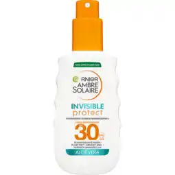 Jumbo Garnier Ambre Solaire Invisible Protect Zonnespray SPF30 150 ML aanbieding