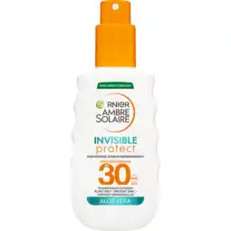 Jumbo Garnier Ambre Solaire Invisible Protect Zonnespray SPF30 150 ML aanbieding