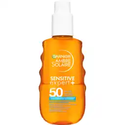 Jumbo Garnier Ambre Solaire Sensitive Expert Zonbescherming Met Watertextuur SPF50 150 ML aanbieding