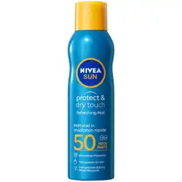 Jumbo Nivea Sun Dry Touch Vernevel SPF50 200 ML aanbieding