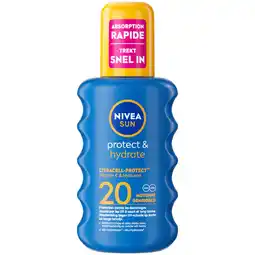Jumbo NIVEA SUN Protect & Hydrate Zonnespray SPF20 200 ML aanbieding