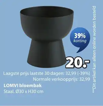 Jysk LOMVI bloembak aanbieding
