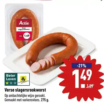 ALDI Verse slagersrookworst 275g aanbieding