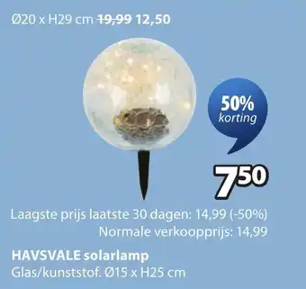 Jysk HAVSVALE solarlamp aanbieding