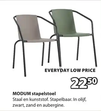 Jysk MODUM stapelstoel aanbieding