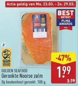 ALDI Golden Seafood Gerookte Noorse Zalm aanbieding