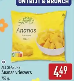 ALDI All Seasons Ananas Vriesvers aanbieding