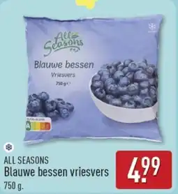 ALDI All Seasons Blauwe Bessen Vriesvers aanbieding