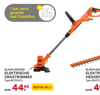 Praxis Black+Decker Elektrische Grastrimmer Type Besta525. aanbieding