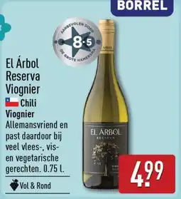 ALDI El Árbol Reserva Viognier aanbieding
