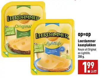 ALDI Leerdammer kaasplakken 200g aanbieding