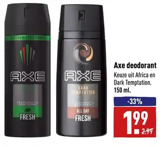 ALDI Axe deodorant 150ml aanbieding