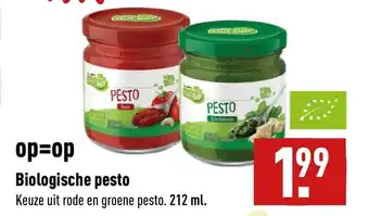 ALDI Biologische pesto 212ml aanbieding