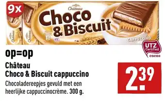 ALDI Chateau choco & biscuit cappuccino 300g aanbieding