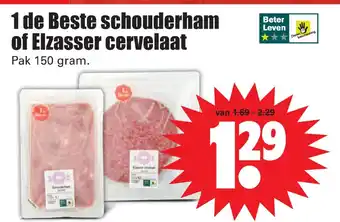 Dirk 1 de Beste schouderham of Elzasser cervelaat aanbieding