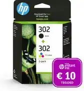 Bol.com HP 302 - Inktcartridge - Origineel - Standaard capaciteit - Kleur en Zwart + Instant Ink tegoed aanbieding