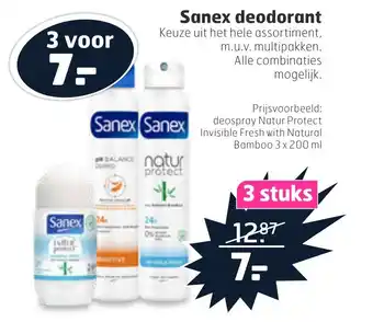 Trekpleister Sanex deodorant aanbieding