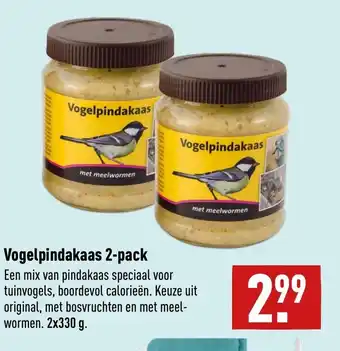 ALDI Vogelpindakaas 2-pack 2 x 330g aanbieding