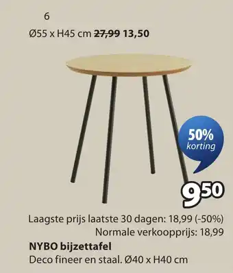 Jysk NYBO bijzettafel aanbieding