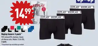 ALDI Replay boxers 3-pack aanbieding